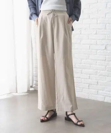 이지케어 린넨 스트레이트 팬츠
