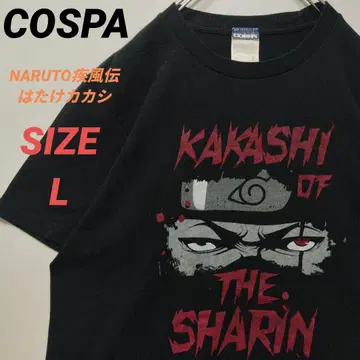 COSPA 코스파 나루토 질풍전 하타케 카카시 티셔츠 남성용 L 블랙
