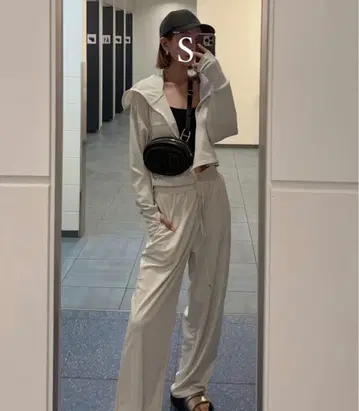시이쨩 차광 후드티 팬츠 메쉬 포함
