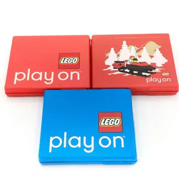 LEGO CD 케이스 하드 케이스 6매 수납 빨간색 파랑 3종 세트