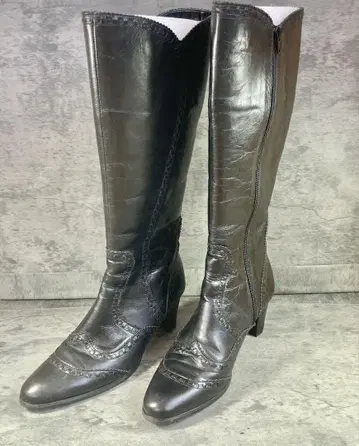 [ ROSARIO VITORE ] 롱 부츠 윙팁 3E 24.5cm