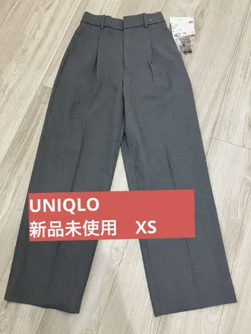 유니클로 턱 와이드 팬츠 XS 미사용 새상품