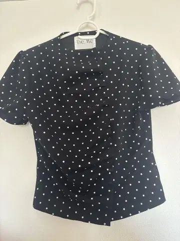 Tie.Me button up T-shirt-dot black S 사이즈