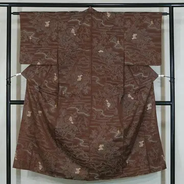 홑옷 150cm 순수 실크 오메시 풍경 문양 캐주얼 a263