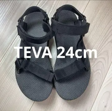TEVA 스포츠 샌들 24 cm 블랙 플랫 폼 유니버셜