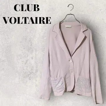 CLUB VOLTAIRE 자켓 M 핑크 코튼 100% 비쥬