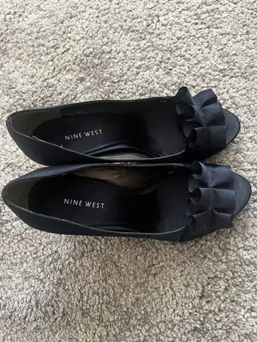 NINE WEST 네이비 리본 하이힐 6.5M / 24cm