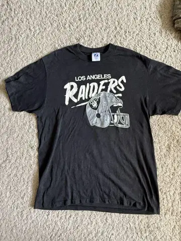 로스앤젤레스 레이더스 T셔츠 L 블랙 미국제 made in USA