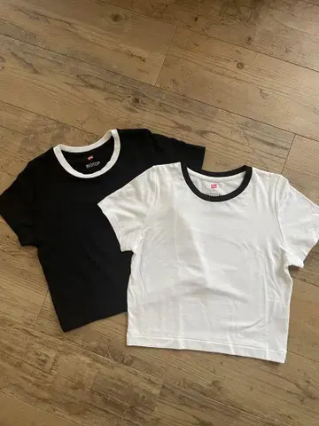 Hanes BIOTOP 반팔 티셔츠 2매 세트 바이컬러