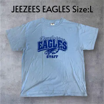 JEEZEES EAGLES STAFF 이글스 티셔츠 L 사이즈 옅은 파랑