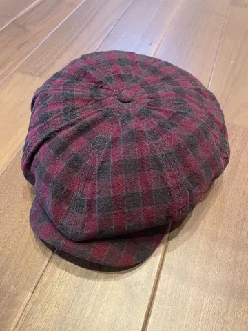 Ralph Lauren 빨간색 검정색 체크 헌팅캡 L/G