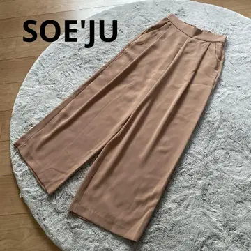 소쥬 SOE'JU 턱 와이드 팬츠 카멜 S 사이즈 새상품급