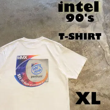 90's intel 인텔 Pentium 컴퓨터 인터넷 기업 티셔츠