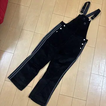 adidas 블랙 코듀로이 오버롤 M