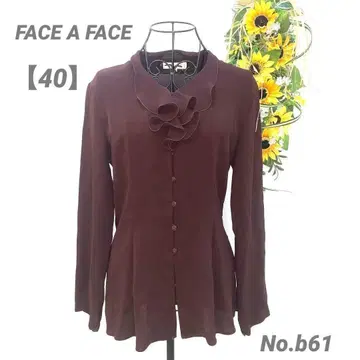 FACE A FACE 블라우스 40/L 프릴 가디건 고급 청순
