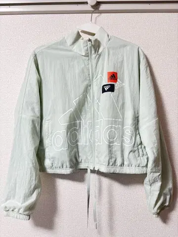adidas 라이트 그린 풀 지퍼 재킷 L