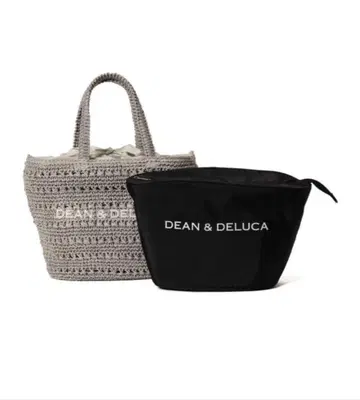 DEAN&DELUCA BEAMS 크로셰 바스켓 백 M 그레이