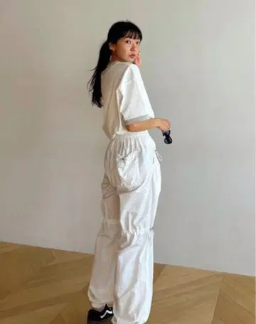 시루무린 벌룬 드로스트 팬츠