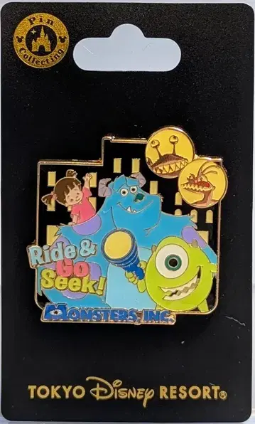 도쿄 디즈니랜드 핀 배지 MONSTERS INC Ride&Go Seek!