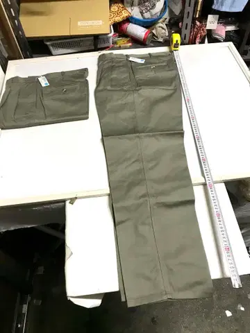 나이가이 닛신보 면100% 투턱 팬츠 몸통둘레 79cm 2개 9011