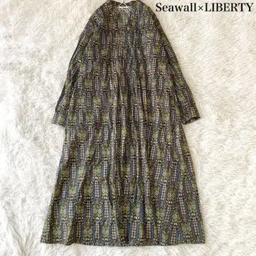 Seawall x LIBERTY 린지 정원 핀턱 롱 원피스