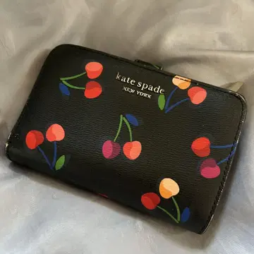 kate spade 체리 패턴 접이식 지갑