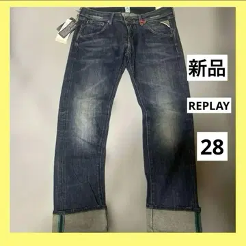 새상품 REPLAY 데미지 가공 데님 size 28 Length 32
