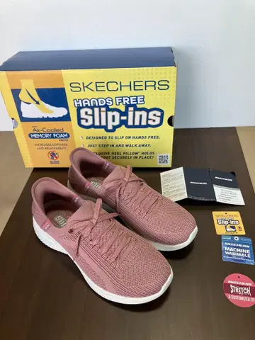 SKECHERS Slip-Ins 핑크 스니커즈 25.5cm