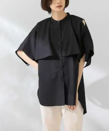 KBF 2way 망토 블라우스 블랙 검정