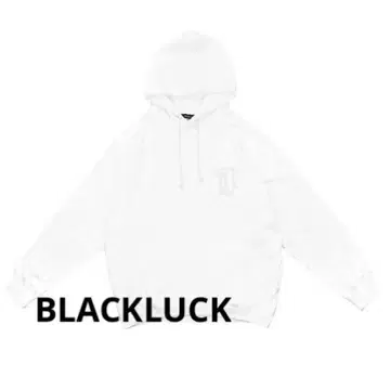 BLACKLUCK 화이트 후드티 타케야키 쇼