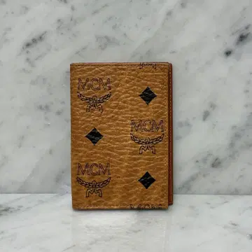 새상품급 MCM 카드 케이스 반지갑 천연 가죽 브라운 MCM