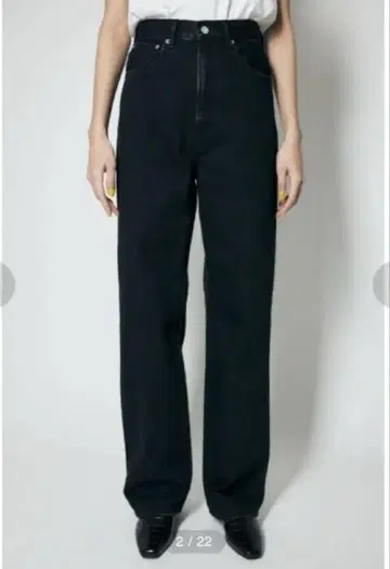 MOUSSY HW COLOR LOOSE STRAIGHT BLACK
