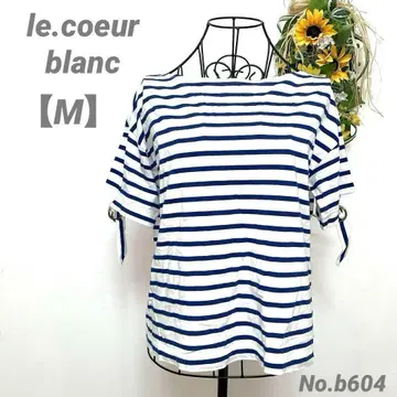 르 쿨 블랑 le.coeur blanc 반팔 블라우스 M 보더 스타일리쉬