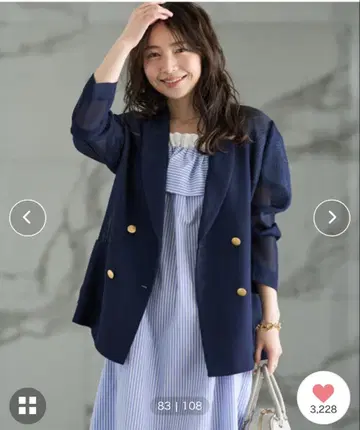메쉬 메탈 버튼 라이트 자켓 LaboutiqueBonBon