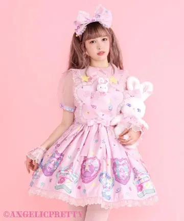 Angelic Pretty Compact Toys 흉받이 스커트 블라우스