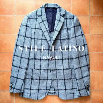 STILE LATINO 트위드 자켓 BEAMS F 블루 체크