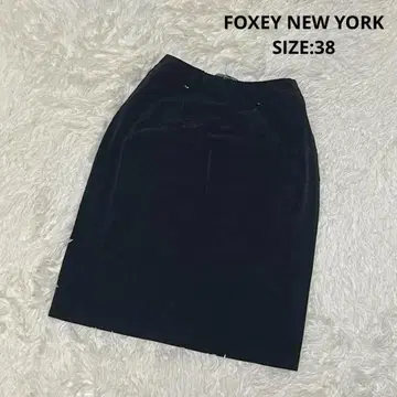 FOXEY NEWYORK 스트레치 타이트 스커트 일본제 38 블랙