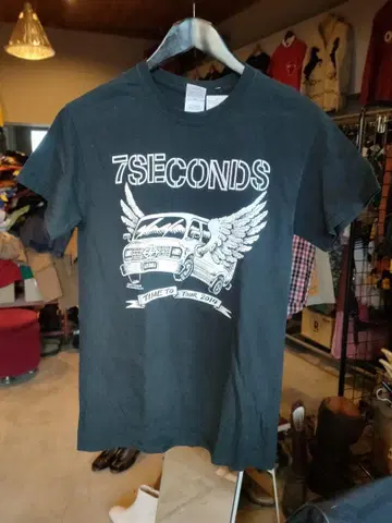 7 SECONDS 티셔츠 2014년 투어 Time to Tour 블랙