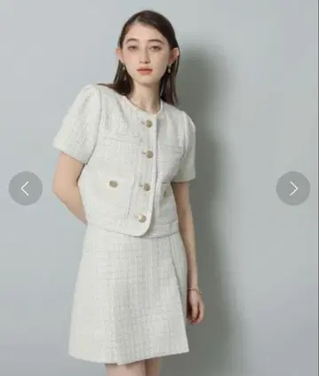 리랜드트루 반팔 트위드 자켓