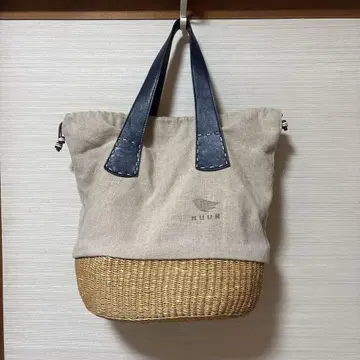 [ MUUN ] 린넨 바스켓백