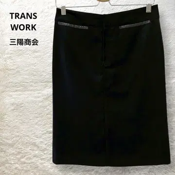 트랜스워크 산요상회 일본제 사다리꼴 스커트 스트레치 포멀 M 블랙