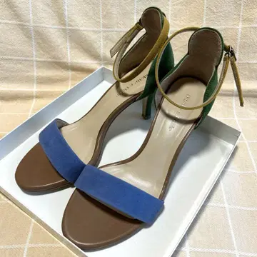 odette e odile 오픈토 샌들 파랑 그린 노랑 23cm