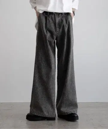 Casper John 13oz 플레어 데님 라이트 그레이 M