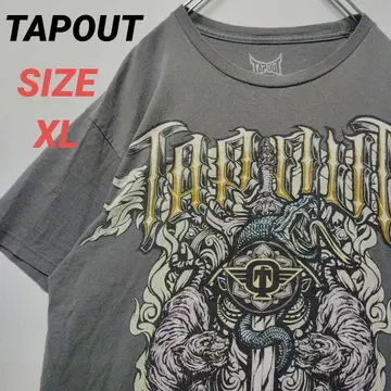 TAPOUT 빈티지 티셔츠 종합격투기 호랑이 남성용 그레이 XL