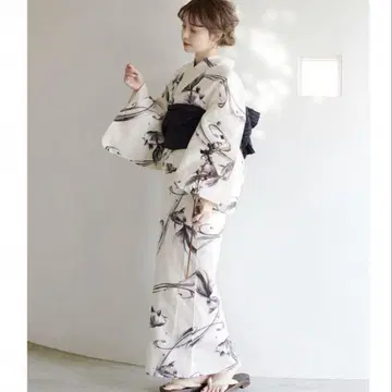 유카타 금붕어 패턴 모노톤 클리닝 완료!