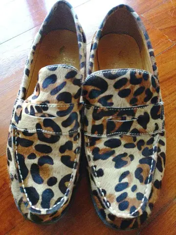 레오파드 무늬 로퍼 귀중 라스트 1족 28cm