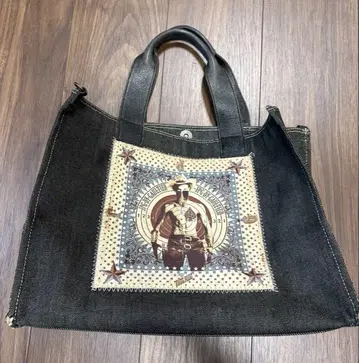 고티에 데님 토트백