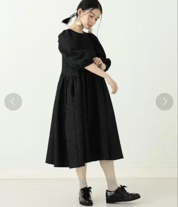 볼륨 슬리브 원피스