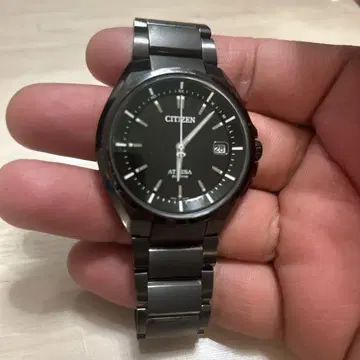 CITIZEN ATTESA 블랙 스테인리스 손목시계