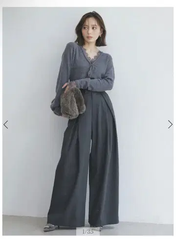 anuans 아뉴앙스 와이드 팬츠
